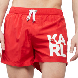 Short de bain homme Karl Lagerfeld Rouge