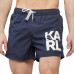 short de bain Karl Lagerfeld bleu marine KLMBS08