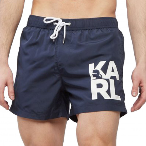 short de bain Karl Lagerfeld bleu marine KLMBS08