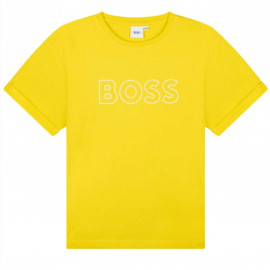 T-shirt junior Boss jaune