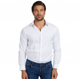 Chemise Guess blanc Slim homme M1YH20