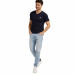 Tee shirt Col V homme bleu Guess M2YI32J1311