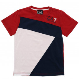 T-shirt Ea7 Emporio Armani enfant Rouge