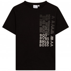 T-shirt Boss junior Noir réféchissant