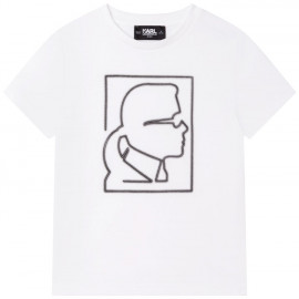 Tee shirt Karl Lagerfeld junior blanc Z25357/10B