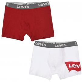 Pack de 2 boxer junior Levi's blanc Rouge