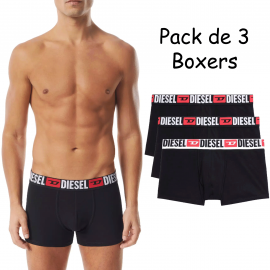 Pack de 3 Boxers Diesel homme noir ODDAI-E3784