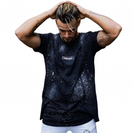 T-shirt homme splash Noir Intoleravel