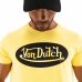 Tee shirt homme Von dutch jaune VD/1/TRC/FRONT/NY