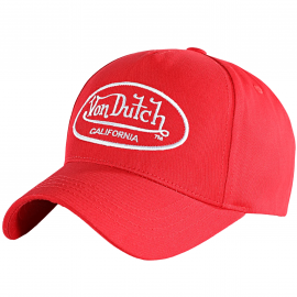 Casquette homme Von Ducth rouge