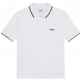 Polo junior Boss Blanc