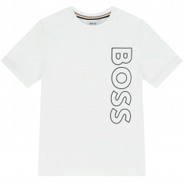 Tee shirt junior blanc Boss J25066/10P