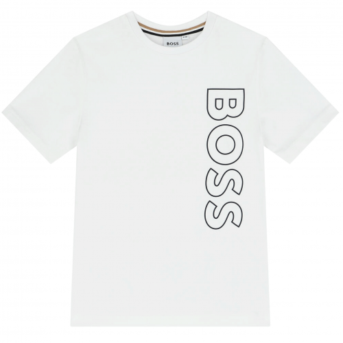 Tee shirt junior blanc Boss J25066/10P