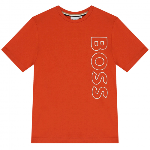 Tee shirt junior orange Boss J25066/388