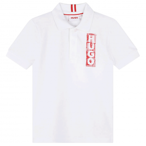 Polo Hugo blanc Junior G25144/10P