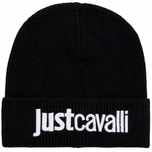 Bonnet noir de la marque justcavalli logo or clair