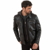 Veste en cuir Homme noir Philadelphia