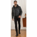 Veste en cuir Homme noir Philadelphia