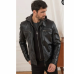 Veste en cuir Homme noir Philadelphia