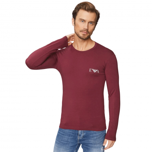 Tee shirt homme Manche longue Bordeaux Armani 111023 3F715 09876