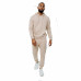 Sweat homme capuche taupe 60233