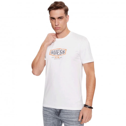 Tee shirt Homme Guess blanc M4RI331314 G011