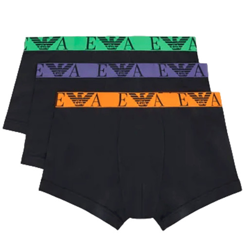 Pack de 3 boxers Homme Emporio Armani bleu 111357 4R715 70435