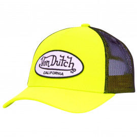 Casquette homme Von Dutch jaune fluo