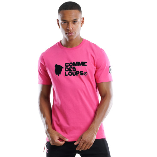 T shirt homme rose online