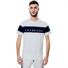 Tee shirt homme Chabrand blanc et bleu 60230801