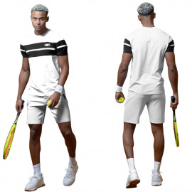 Ensemble short T-shirt Wimbeldon Noir et Blanc