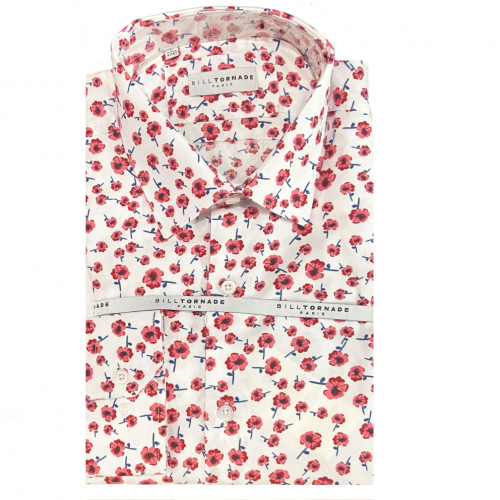 Chemise homme à fleur BILL064