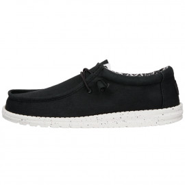 Chaussure homme Dude noir WALLY STRETCH CANVAS