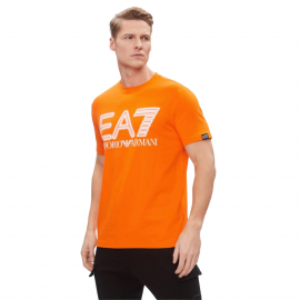 Tee shirt homme EA7 orange 3DPT62 PJ03Z 1666