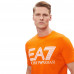 Tee shirt homme Orange EA7 3DPT37 PJMUZ 1666