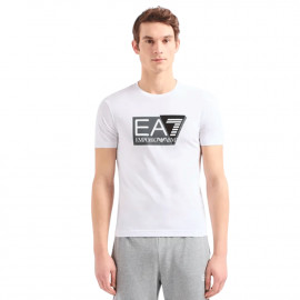 Tee shirt homme EA7 blanc 3DPT62 PJ03Z 1100