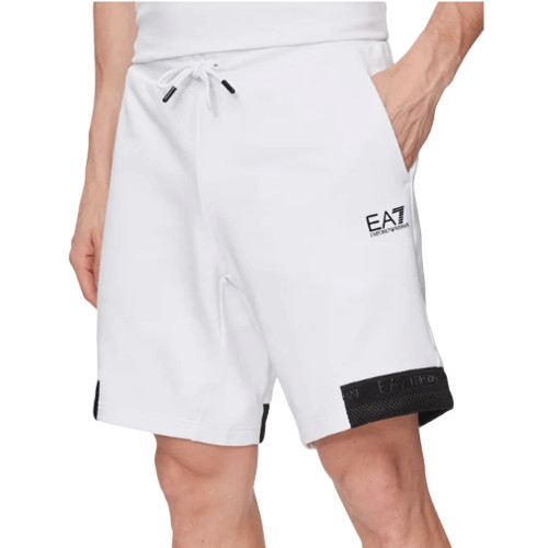 Short homme Ea7 emporio Armani blanc 3DPS73 PJEQZ 1100