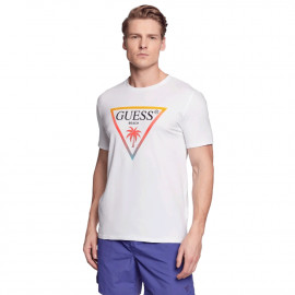Tee shirt Guess homme blanc beach F3GI02J1314-G011