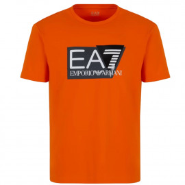 Tee shirt homme EA7 orange 3DPT62 PJ03Z 1666