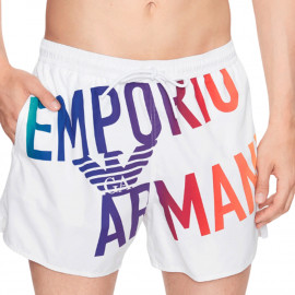 Short de bain homme Emporio Armani Blanc