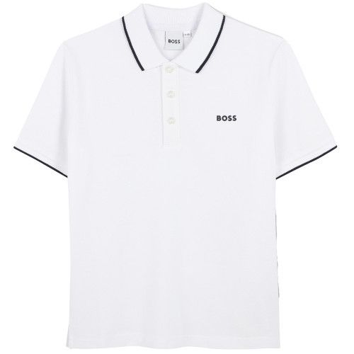 Polo junior Boss blanc J25P26/10P