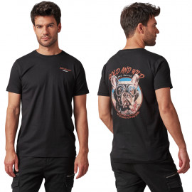 Tee shirt homme noir Deeluxe BULLDOG