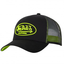 Casquette homme Von Dutch noir et jaune