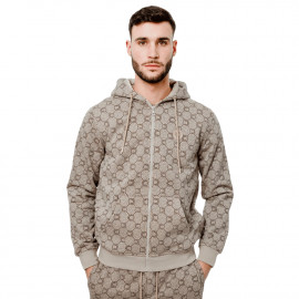 Sweat à capuche homme Chabrand beige 60269 121