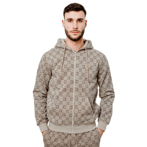 Sweat à capuche homme Chabrand beige 60269 121