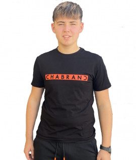 Tee shirt homme Chabrand noir et orange 60202 106