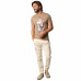 Pantalon homme Garden creme