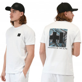 Tee shirt homme Limon Helvetica blanc