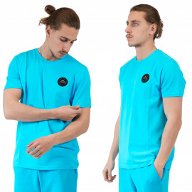 Tee shirt homme Ajaccio Turquoise Helvetica