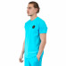 Tee shirt homme Ajaccio Turquoise Helvetica
